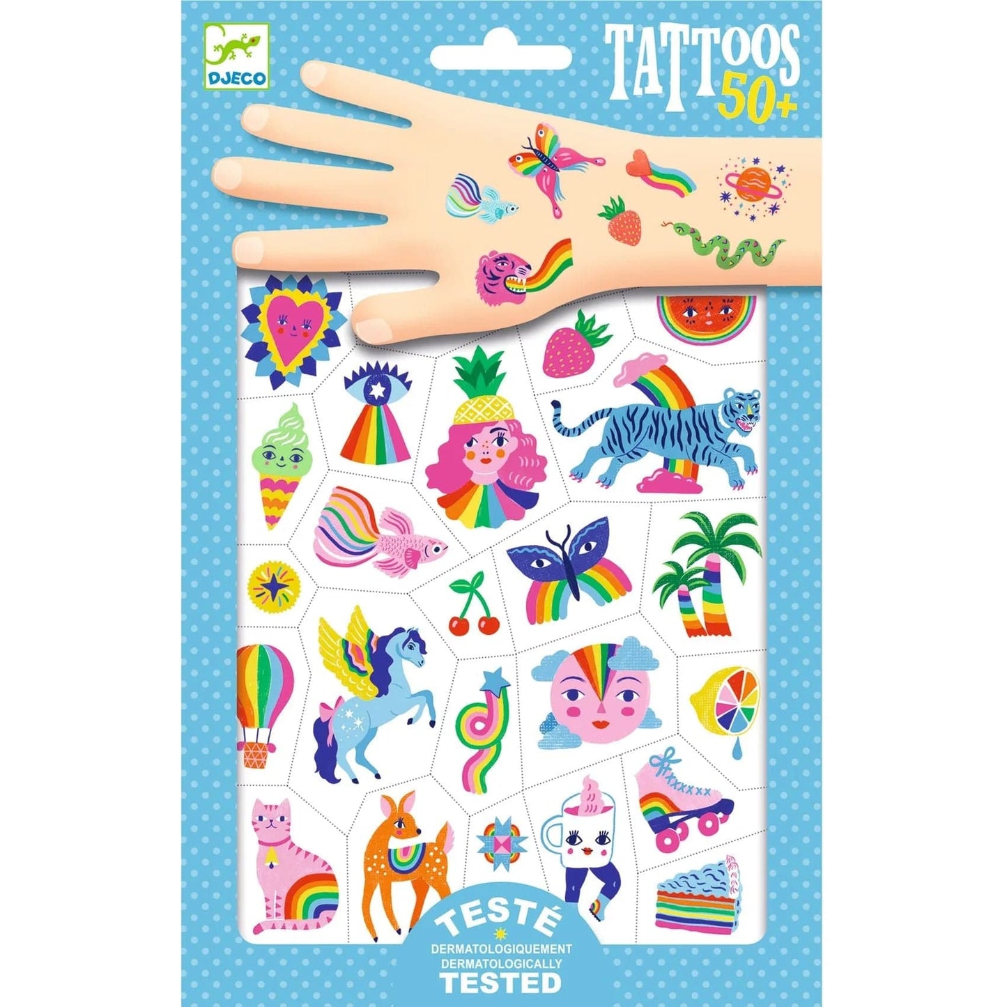 Rainbow Temporary Tattoos Djeco Lil Tulips