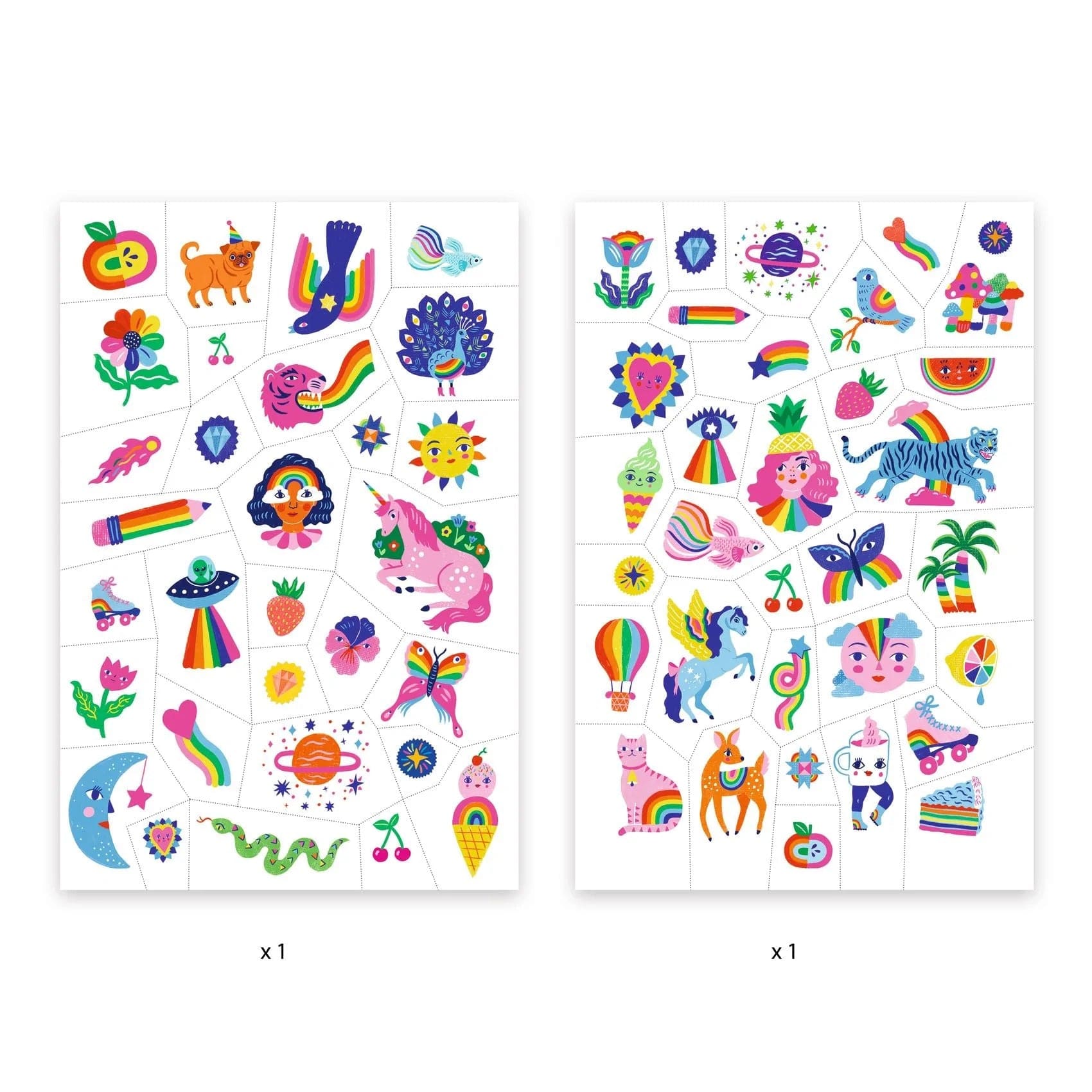 Rainbow Temporary Tattoos Djeco Lil Tulips