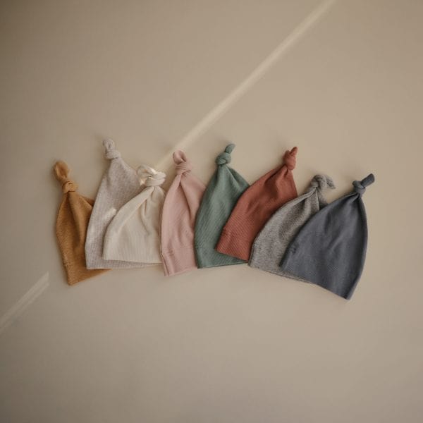 Ribbed Baby Beanie (Cedar) Mushie Lil Tulips