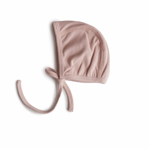 Ribbed Baby Bonnet (Blush) Mushie Lil Tulips