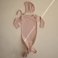 Ribbed Baby Bonnet (Blush) Mushie Lil Tulips