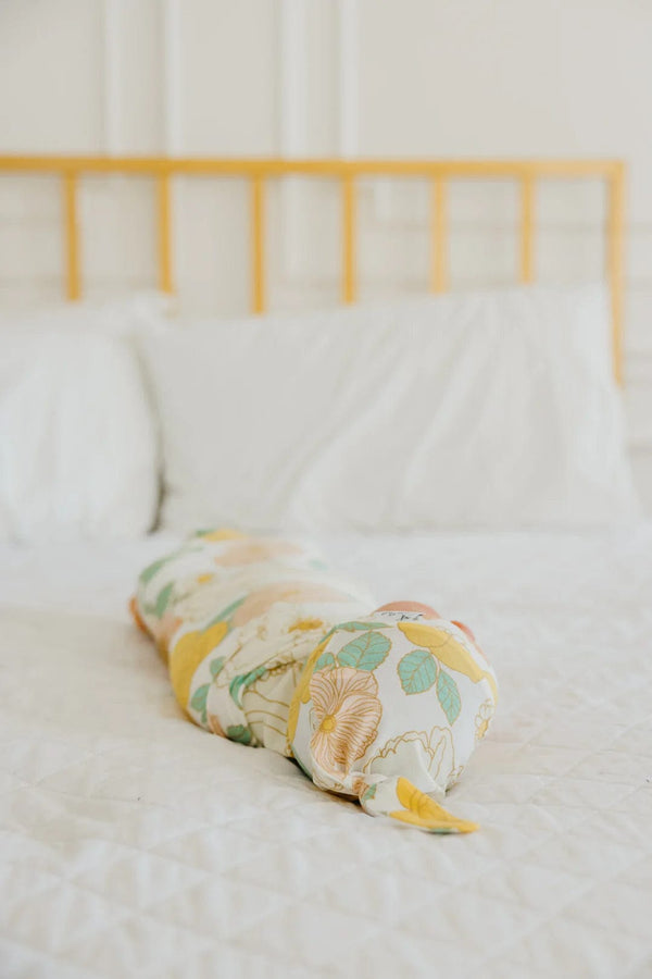 Rose Knit Swaddle Blanket Copper Pearl Lil Tulips