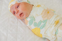 Rose Knit Swaddle Blanket Copper Pearl Lil Tulips