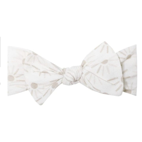 Shine Knit Headband Bow Copper Pearl Lil Tulips