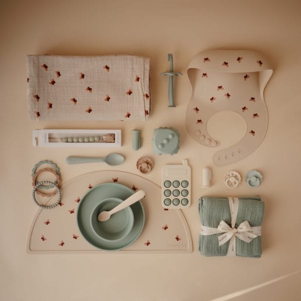 Silicone Baby Bib (Butterflies) Mushie Lil Tulips