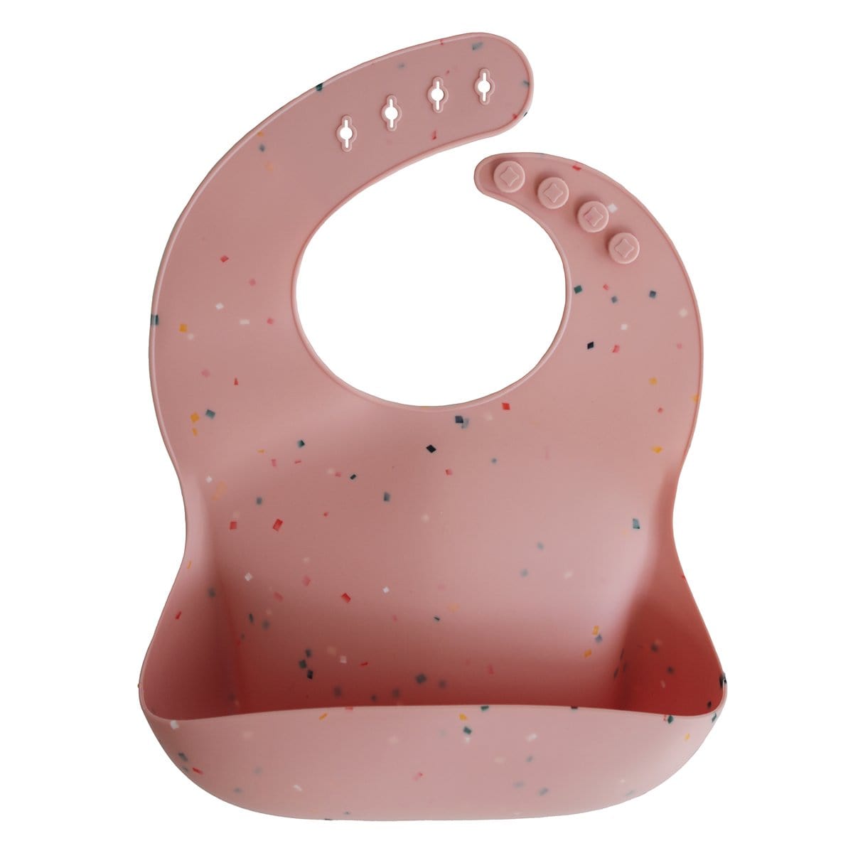 Silicone Baby Bib (Powder Pink Confetti) Mushie Lil Tulips
