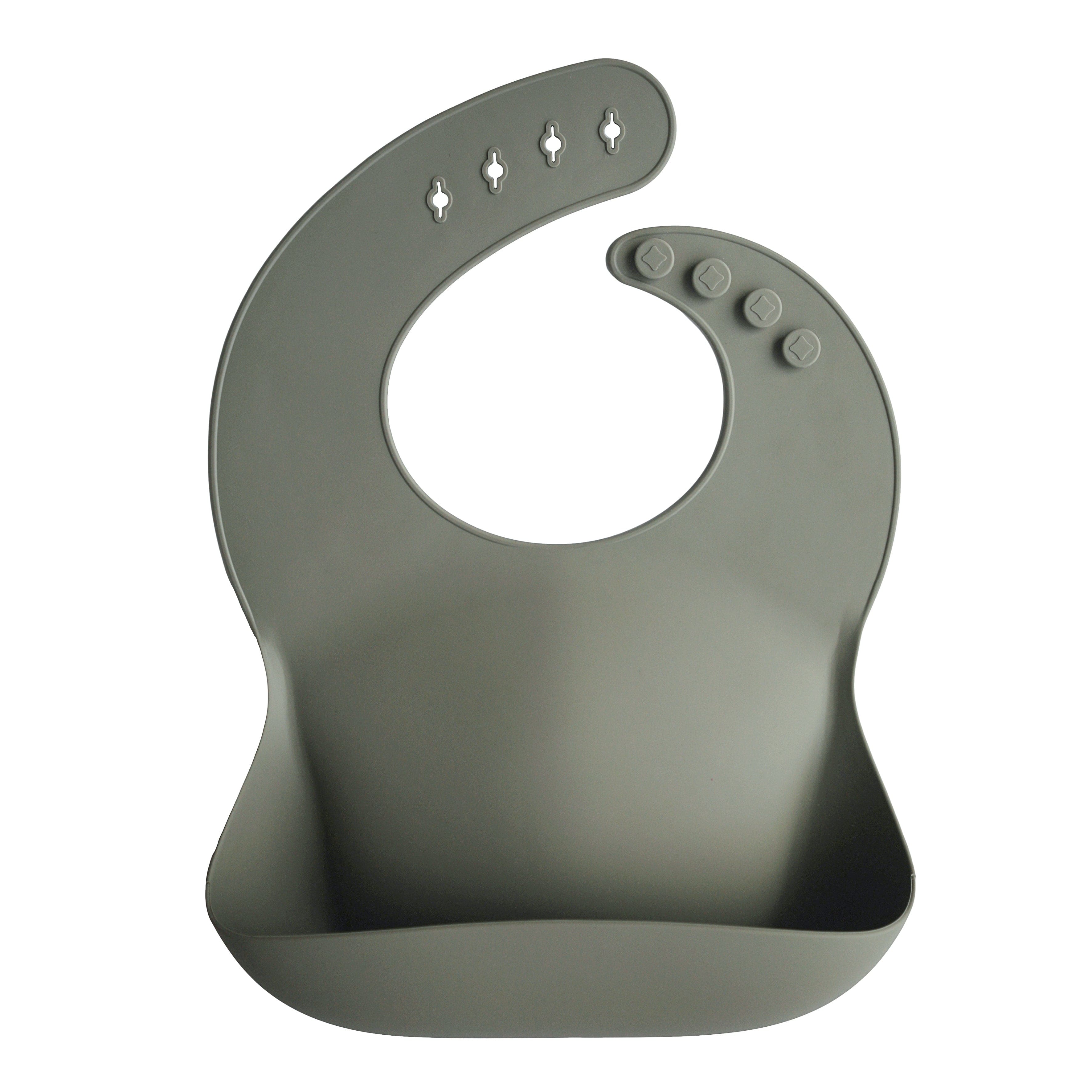 Silicone Baby Bib (Silver Sage) Mushie Lil Tulips