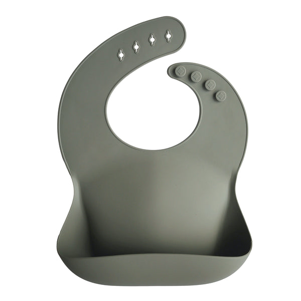Silicone Baby Bib (Silver Sage) Mushie Lil Tulips