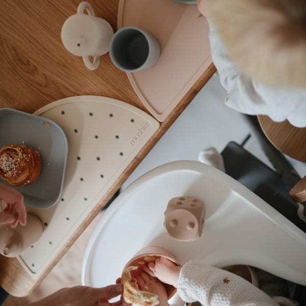 Silicone Place Mat (Black Daisy) Mushie Lil Tulips