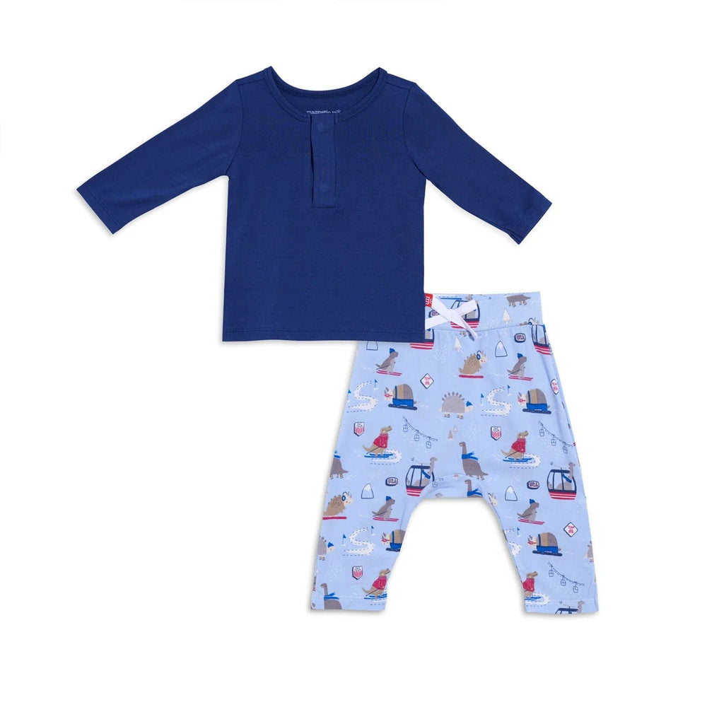 Ski Rex Modal Magnetic Infant 2 Piece Pant Set Magnetic Me Lil Tulips