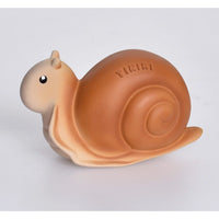 Snail -Natural Organic Rubber Teether, Rattle & Bath Toy Tikiri Toys Lil Tulips