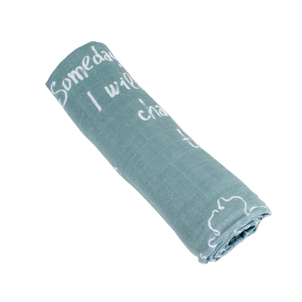 Someday Single Oh-So-Soft Muslin Swaddle Blanket Bebe Au Lait Lil Tulips