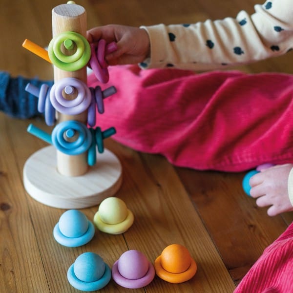 Sorting Helper Building Rings Pastel Grimm's Lil Tulips
