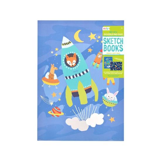 Space Critters Doodle Pad Duo Sketchbook - set of 2 OOLY Lil Tulips