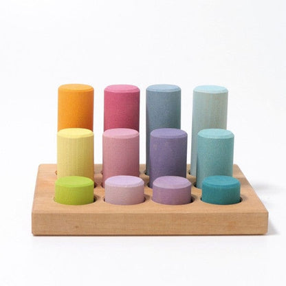 Stacking Game Small Pastel Rollers Grimm's Lil Tulips