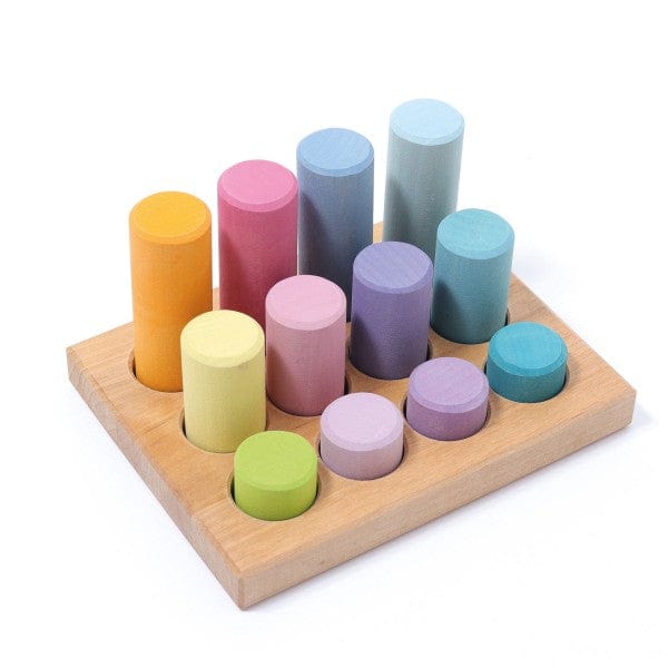 Stacking Game Small Pastel Rollers Grimm's Lil Tulips