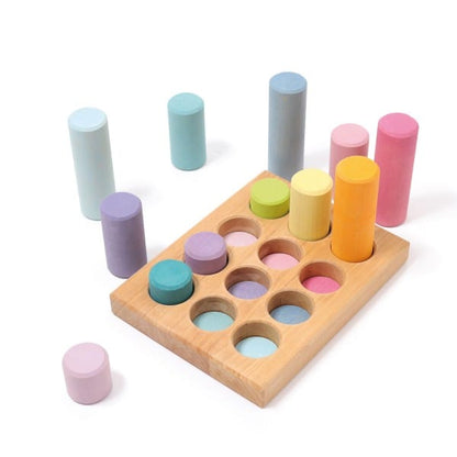 Stacking Game Small Pastel Rollers Grimm's Lil Tulips