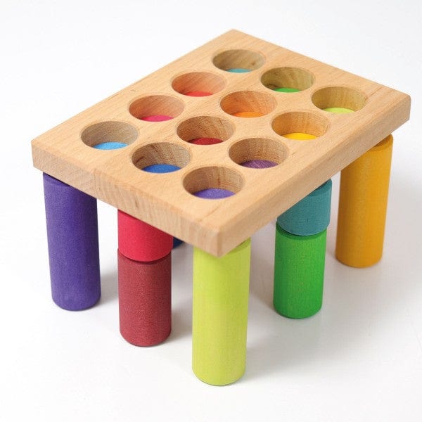Stacking Game Small RAINBOW Rollers Grimm's Lil Tulips