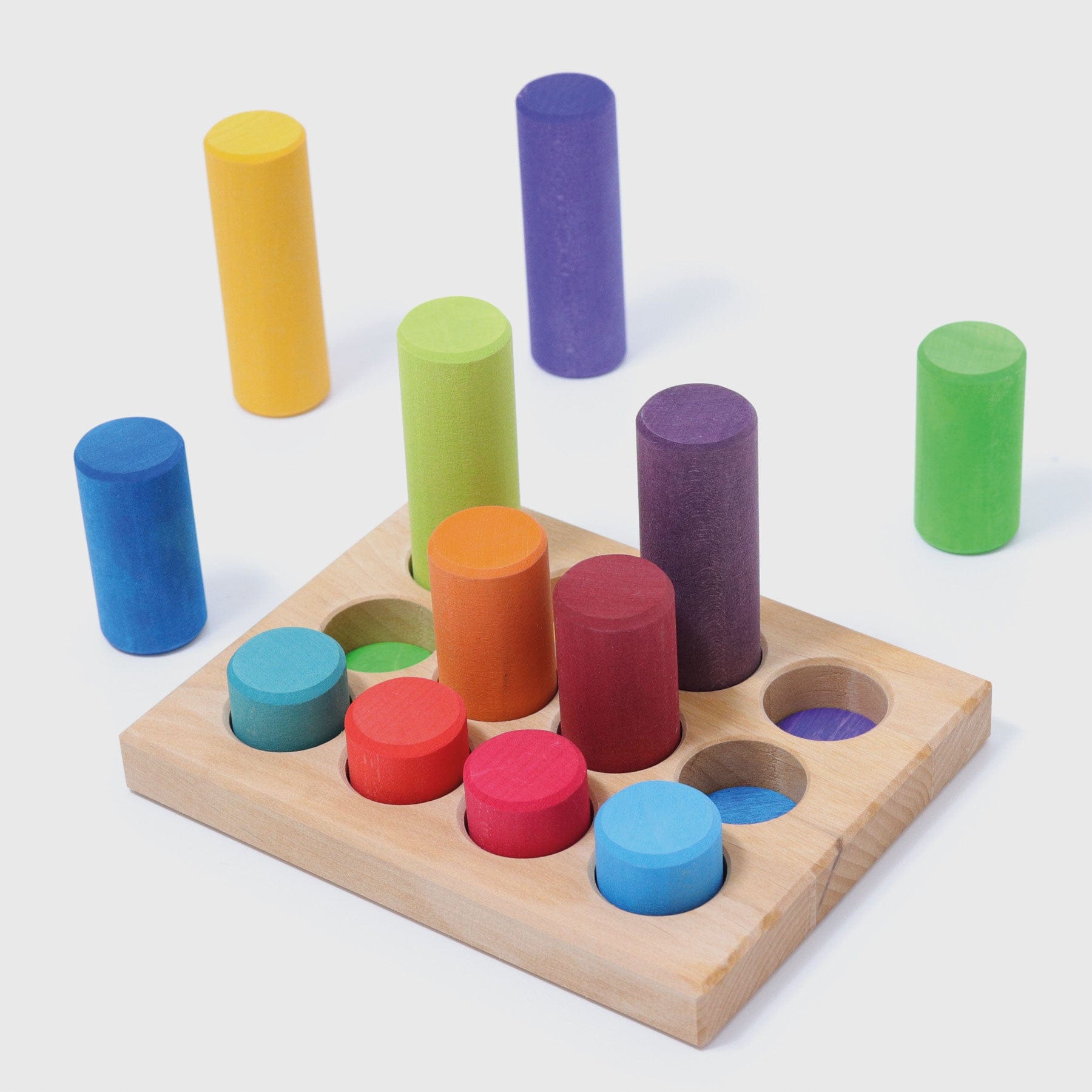 Stacking Game Small RAINBOW Rollers Grimm's Lil Tulips