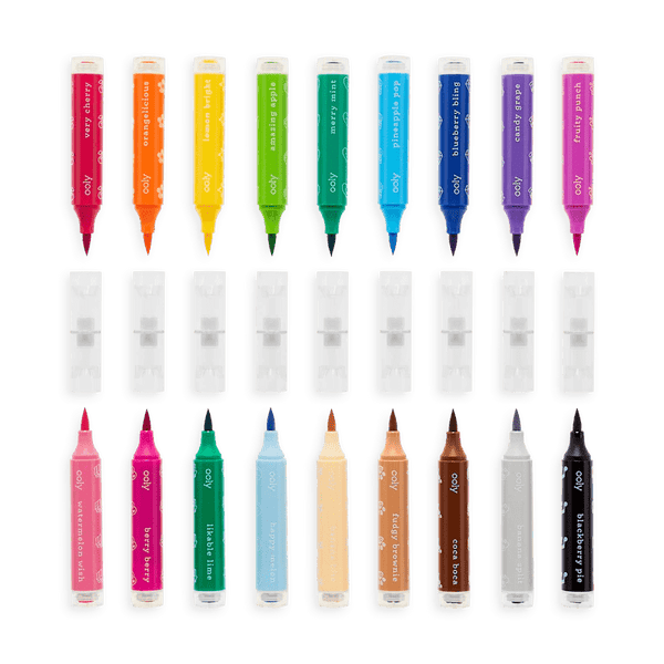Stampables Scented Double-Ended Stamp Markers - set of 18 OOLY Lil Tulips