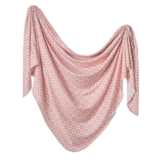 Star Knit Swaddle Blanket Copper Pearl Lil Tulips