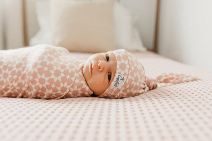 Star Knit Swaddle Blanket Copper Pearl Lil Tulips