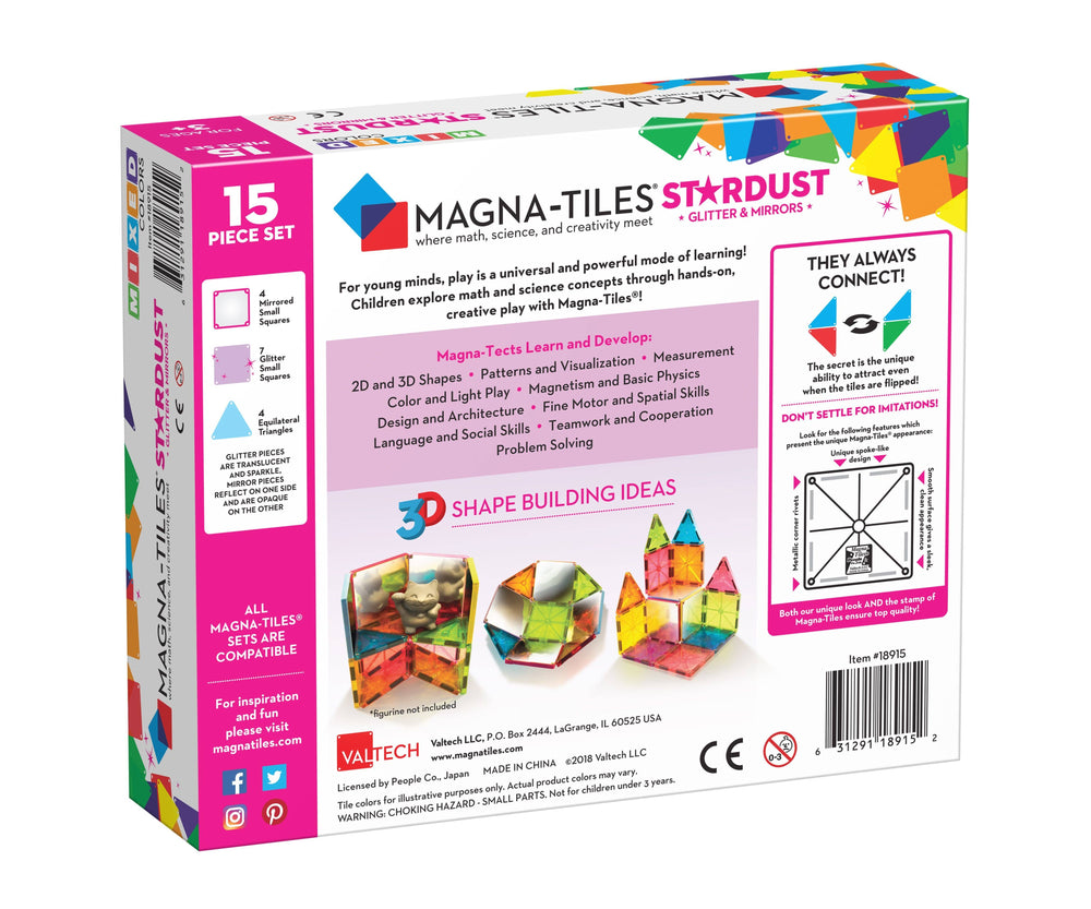 Stardust 15-Piece Set Magna-Tiles Lil Tulips