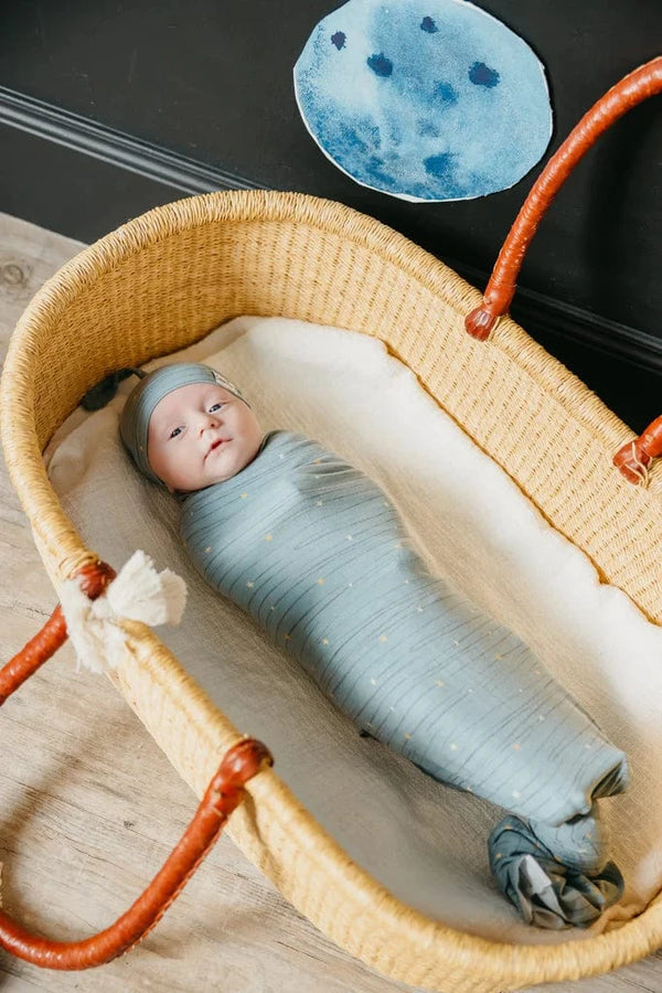 Starlight Knit Swaddle Blanket Copper Pearl Lil Tulips