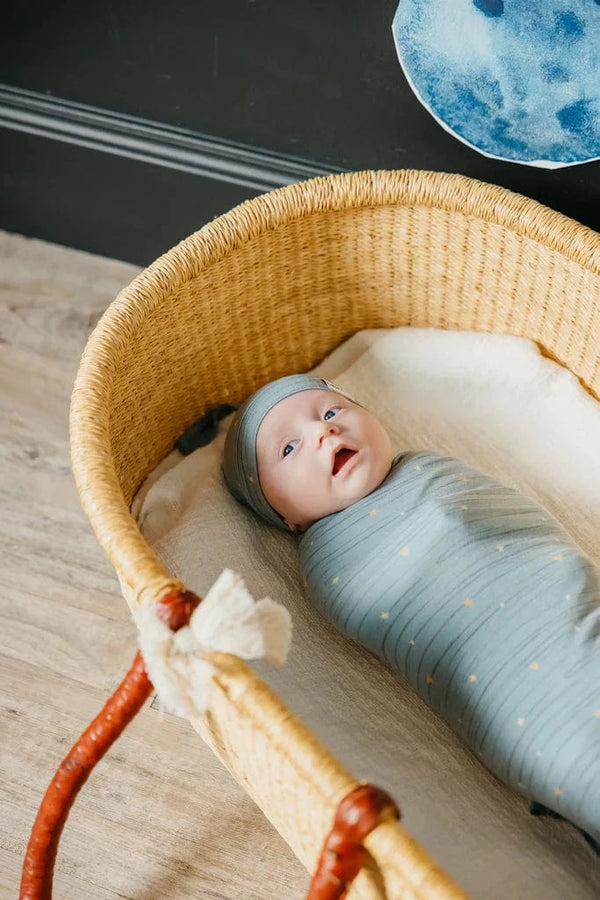 Starlight Knit Swaddle Blanket Copper Pearl Lil Tulips