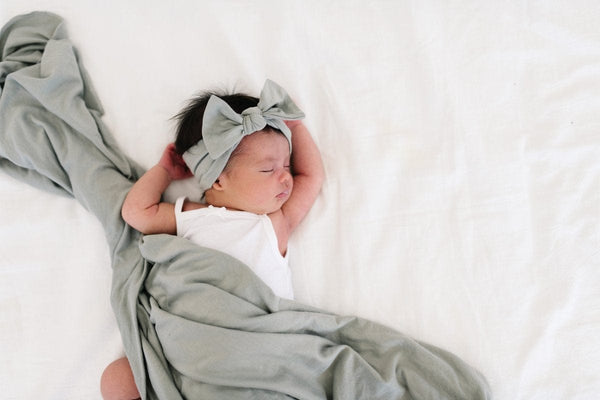 Stone Knit Swaddle Blanket Copper Pearl Lil Tulips