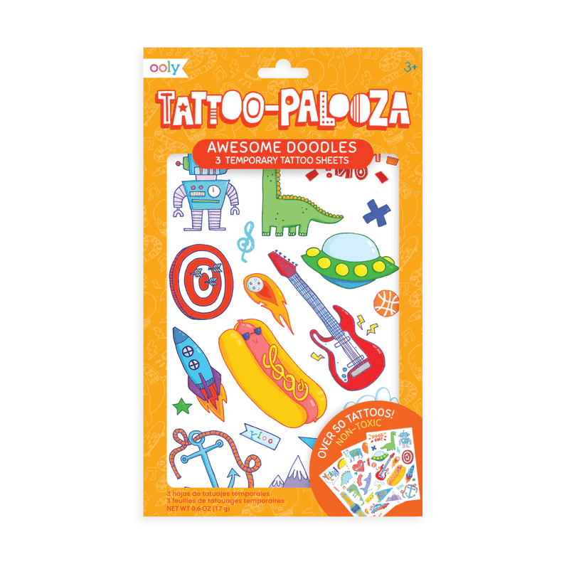 Tattoo Palooza Temporary Tattoos: Awesome Doodles OOLY Lil Tulips