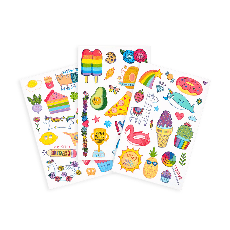 Tattoo Palooza Temporary Tattoos: Cute Doodle World OOLY Lil Tulips