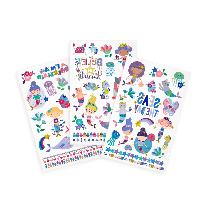 Tattoo Palooza Temporary Tattoos: Mermaid Magic OOLY Lil Tulips