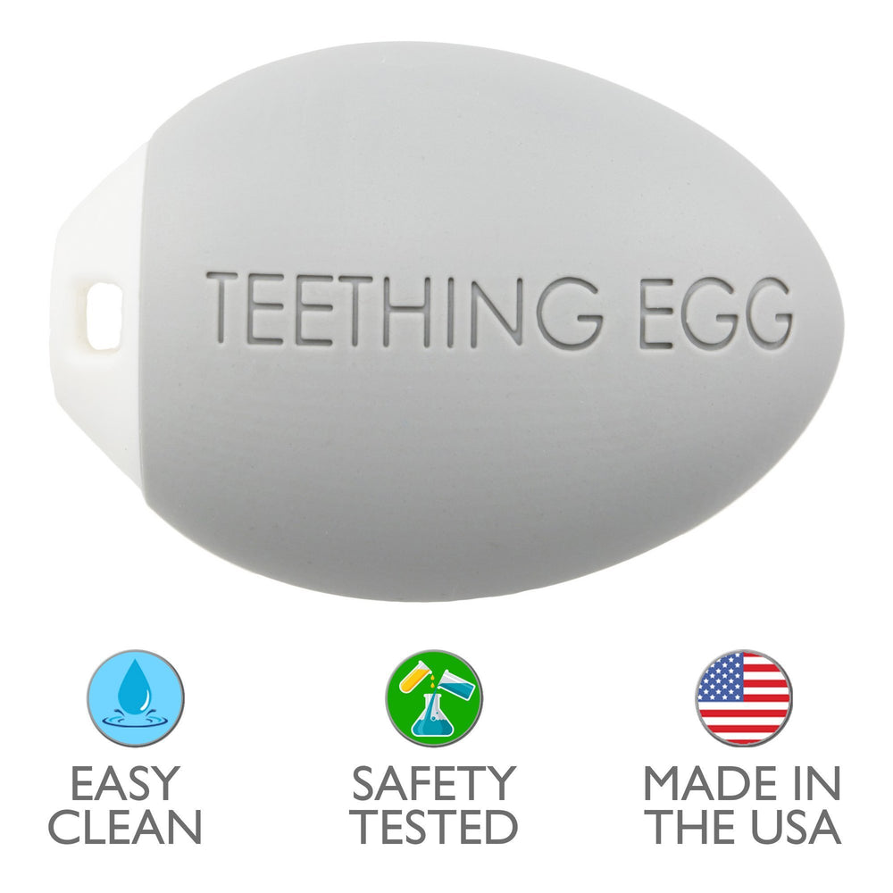The Teething Egg - Soft Gray
