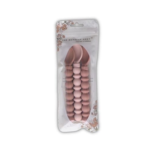 Teethy Utensils - Pink Lemonade The Dearest Grey Lil Tulips