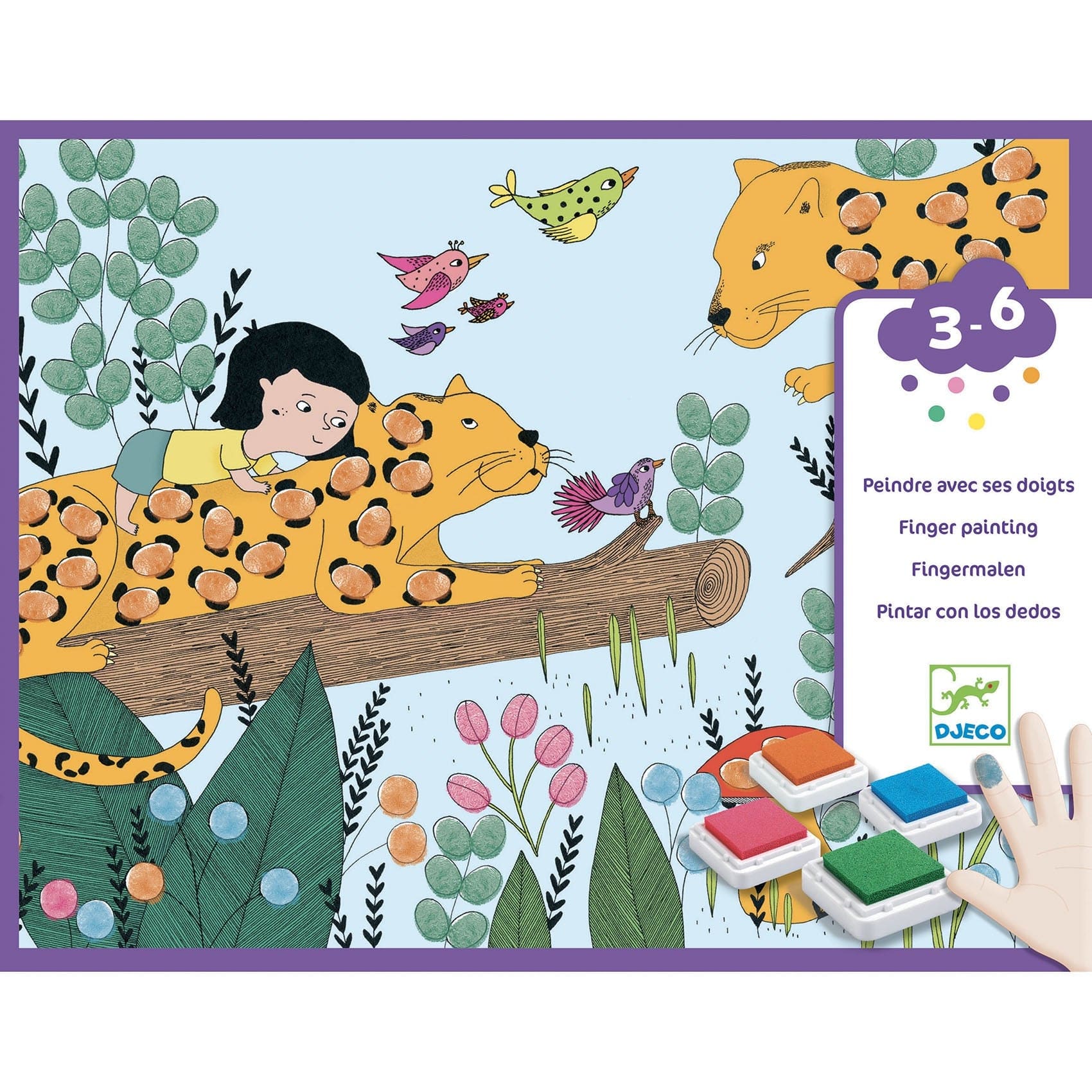 Touch and Paint! Finger Painting Art Kit Djeco Lil Tulips