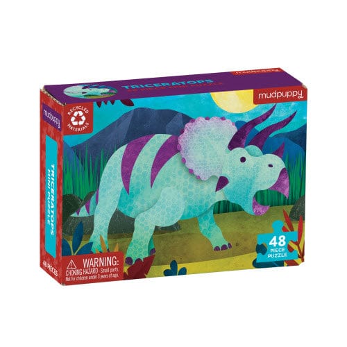 Triceratops 48 Piece Mini Puzzle Chronicle Books Lil Tulips