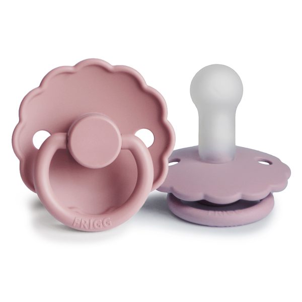 FRIGG Daisy Silicone Baby Pacifier (Baby Pink / Soft Lilac)