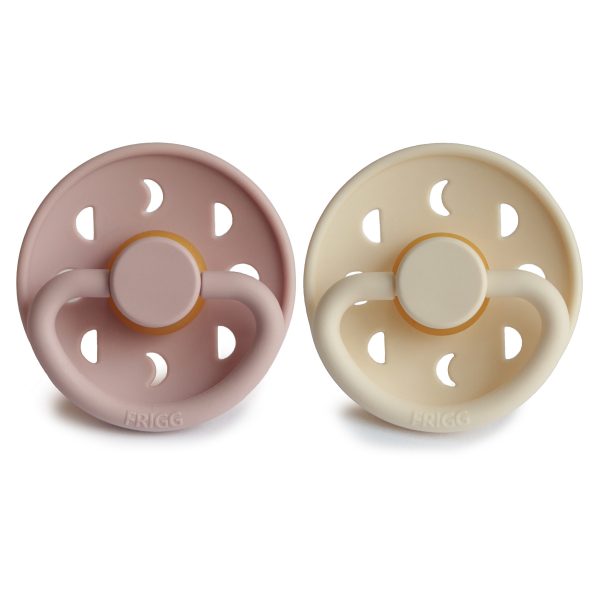 FRIGG Moon Natural Rubber Baby Pacifier (Blush / Cream)