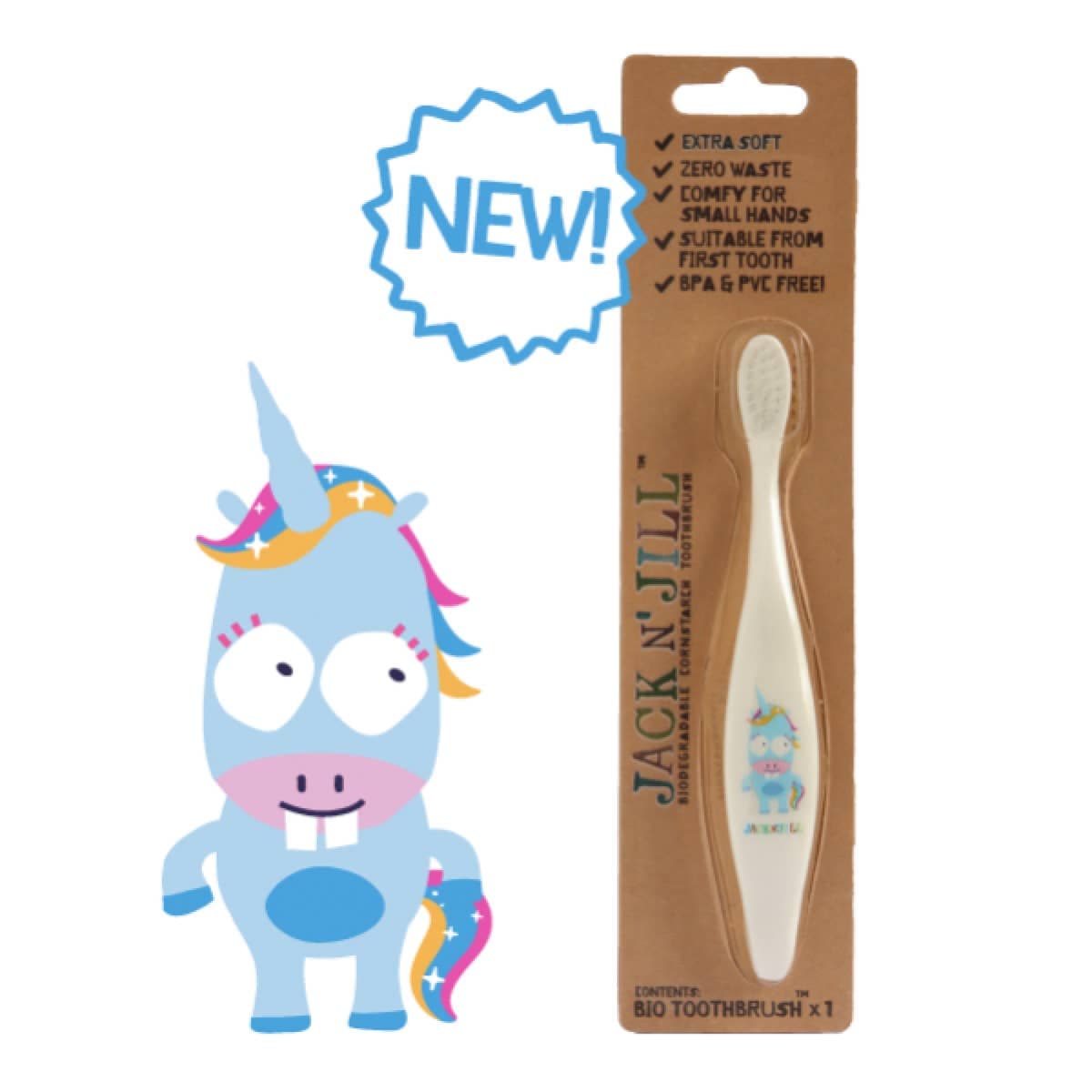 Unicorn Jack N Jill Bio Toothbrush Jack n' Jill Lil Tulips