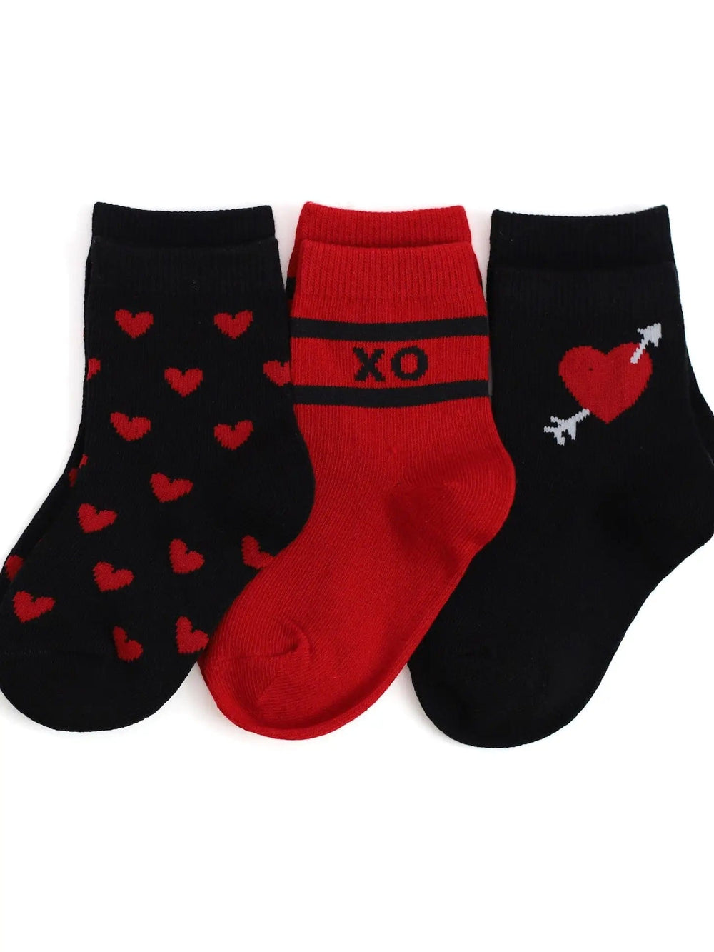 Valentine's XO Midi Sock 3-pack Little Stocking Company Lil Tulips