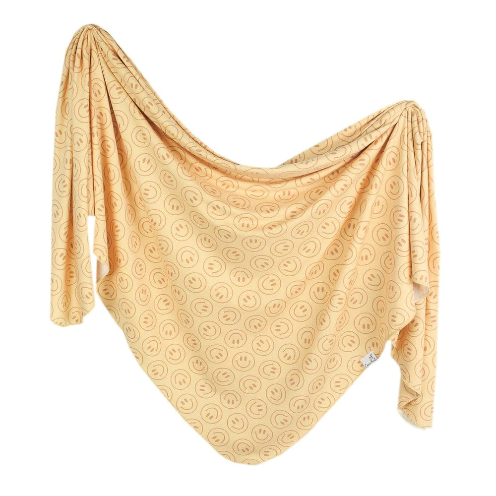 Vance Knit Swaddle Blanket Copper Pearl Lil Tulips