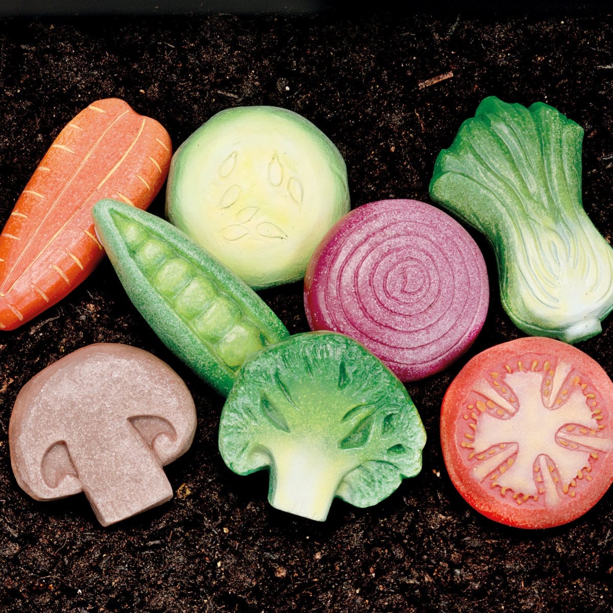 Vegetables Sensory Play Stones Yellow Door US LLC Lil Tulips
