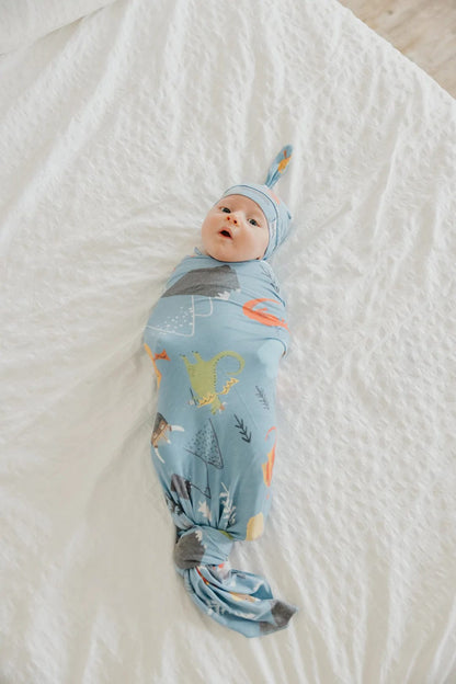 Viking Knit Swaddle Blanket Copper Pearl Lil Tulips