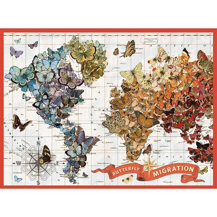 Wendy Gold Butterfly Migration 1000 Piece Puzzle Chronicle Books Lil Tulips