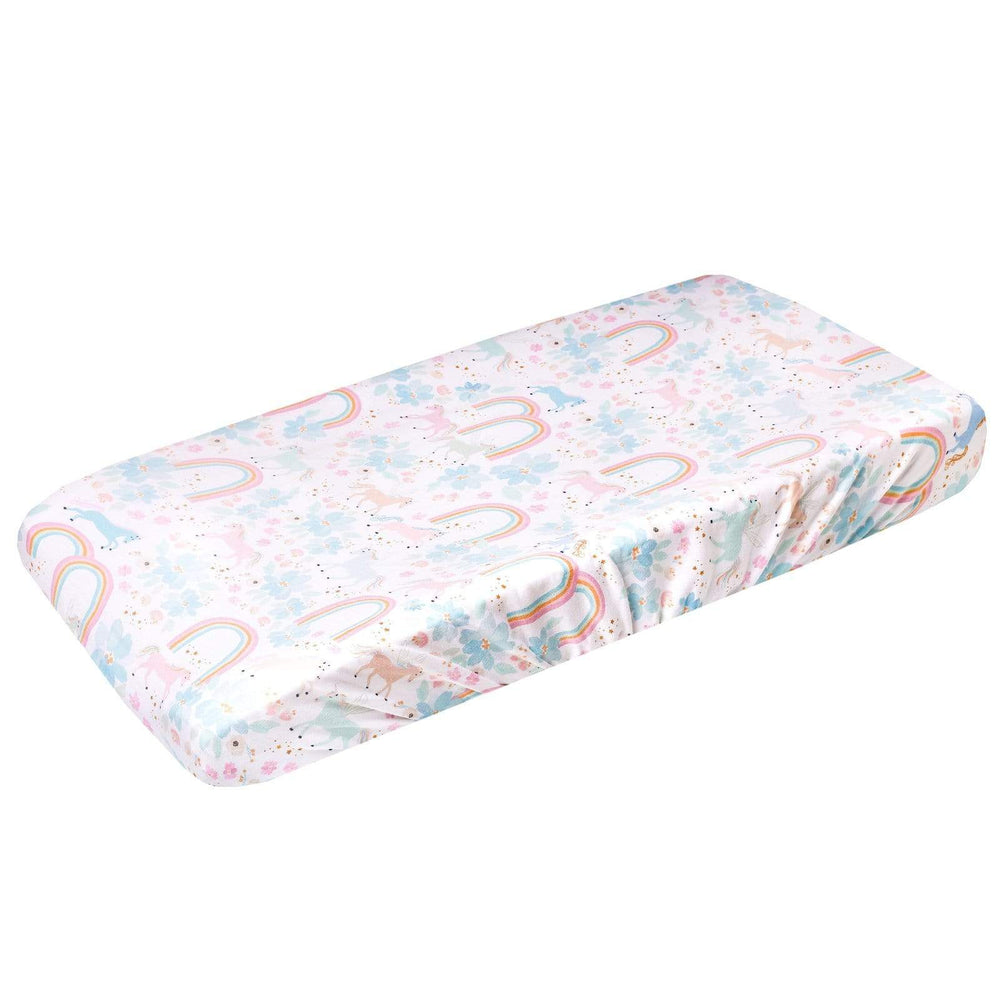 Whimsy Premium Knit Diaper Changing Pad Cover Copper Pearl Lil Tulips