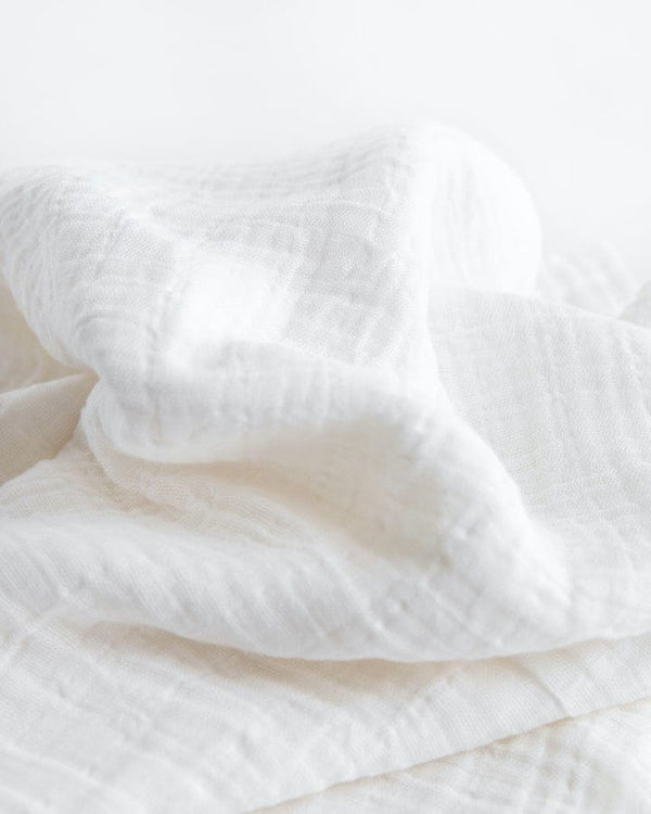White  Single Cotton Swaddle Little Unicorn Lil Tulips
