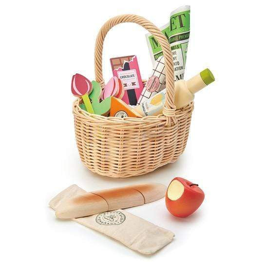 Wicker Shopping Basket Tender Leaf Lil Tulips