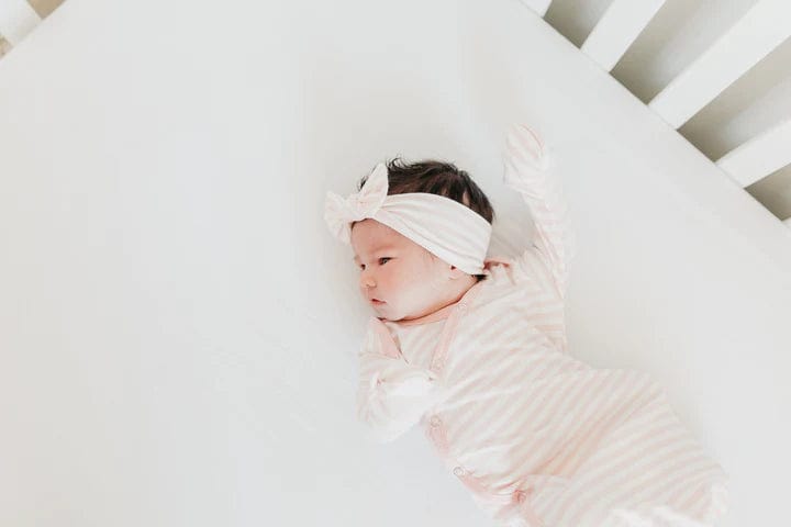 Winnie Knit Headband Bow Copper Pearl Lil Tulips