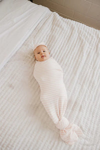 Winnie Knit Swaddle Blanket Copper Pearl Lil Tulips